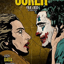 Poster "Joker - Folie a Deux". Design, Advertising, Poster Design, Digital Illustration, Film, Video, TV, and Film project by Santiago Lucero - 07.22.2024