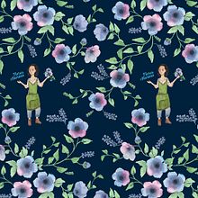 Mi proyecto del curso: Creación de estampados en acuarela. Un proyecto de Pattern Design, Diseño de moda y Pintura a la acuarela de Maria Victoria Comas - 23.07.2024