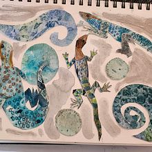 My project for course: Creative Watercolor Sketching for Beginners. Ilustração tradicional, Esboçado, Criatividade, Desenho, Pintura em aquarela, e Sketchbook projeto de lbbykowski - 23.07.2024