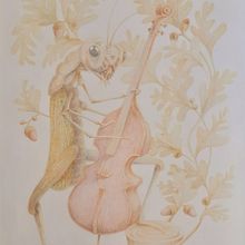 Mijn project van de cursus: Surrealistisch illustreren met de natuur als inspiratie. Traditional illustration, Pencil Drawing, Drawing, Artistic Drawing, Naturalistic Illustration, and Colored Pencil Drawing project by barbara_en_kurt - 07.23.2024
