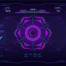 Entorno HUD. Interactive Design, Vector Illustration, and Concept Art project by Martin Estela Cubas - 07.24.2024