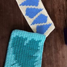 Little bags with my own patten. Accessor, Design, Pattern Design, Fiber Arts, DIY, Crochet, and Textile Design project by mieke_derdeyn - 07.24.2024