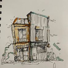 My project for course: Expressive Architectural Sketching with Colored Markers :). Sketching, Drawing, Architectural Illustration, Sketchbook & Ink Illustration project by carlosmmramos - 07.24.2024