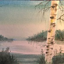 Mein Abschlussprojekt für den Kurs: Atmosphärische Landschaften in Aquarell. Fine Arts, Painting, and Watercolor Painting project by Silke Schmitt - 07.25.2024