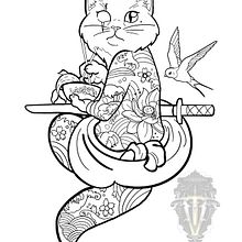 Mi proyecto del curso: Técnicas de color para tatuajes. Un projet de Illustration traditionnelle, Dessin, Illustration numérique, Conception de tatouage , et Dessin numérique de Tania Prats - 25.07.2024