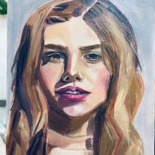 Mi proyecto del curso: Retrato artístico al óleo sobre papel. Fine Arts, Painting, and Oil Painting project by Estefania Requena - 07.25.2024