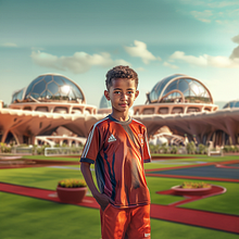 Football World Morocco. Architecture, L, scape Architecture, Infographics, Artificial Intelligence, and Graphic Design project by Andrea Frenguelli - 02.20.2024