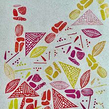 Sketchbook con sellos hechos a mano. Un progetto di Illustrazione tradizionale, Pattern design, Stampa, Sketchbook e Incisione di Monica Cecilia Medina Avalos - 26.07.2024