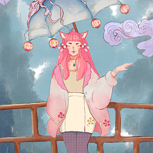 Mi proyecto del curso: Ilustración de personajes de fantasía con influencia japonesa. Character Design, Digital Illustration, Digital Drawing, and Manga project by katherinne_plaza21 - 07.22.2024