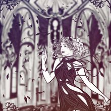 Dessin inspiration mucha art nouveau . Traditional illustration project by Ophélie Verspeek - 05.01.2024