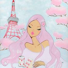 "Tokyo and Her" 20"x24" gouache on canvas. Fashion Illustration	, and Gouache Painting project by Josefina Fernandez - 06.27.2024