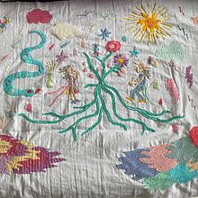 Mi proyecto del curso: Bordado contemporáneo con puntos tradicionales mexicanos. Un progetto di Artigianato, Ricamo, Fiber Art e Textile Design di Rosa Angélica Navarro Ayala - 27.07.2024