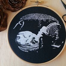 Ecografia bordada a mano. Embroider project by Laura Molina - 07.28.2024