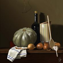 Still life Digital painting. Un proyecto de Pintura digital de b7giruba7 - 10.10.2024