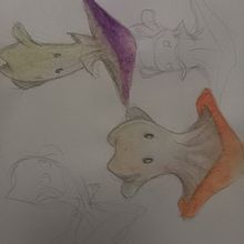 Mi proyecto del curso: Dibujos de fantasía en grafito y acuarela: guía práctica. Character Design, Painting, Pencil Drawing, Drawing, and Watercolor Painting project by Paula López - 07.29.2024