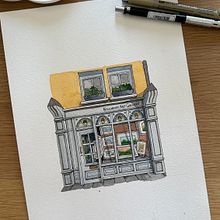 My project for course: Watercolor Urban Illustration: Portray your City. Un proyecto de Pintura, Dibujo, Pintura a la acuarela e Ilustración arquitectónica de Steph H - 29.07.2024
