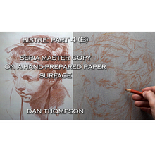 Part 4 (B) Sepia Master Copy on a Hand-Prepared Paper Surface with Dan Thompson. Een project van  Ontwerp, Traditionele illustratie, Tekening met potlood,  Tekening,  Portrettekening, Realistische tekening,  Artistieke tekening, Digitale tekening, Anatomisch tekenen, Tekenen met kleurpotloden, Schilderij,  Acr, lschilderij,  Olieverfschilderij, Schilderen met gouache, Aquarelschilderen,  Digitaal schilderij, Naturalistische illustratie,  Beeldende kunst, Portfoliobeheer, Kleurentheorie y Papercraft van Dan Thompson - 29.07.2024