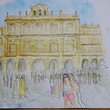 Mi proyecto del curso: Sketching urbano: dibuja tu ciudad en movimiento. Traditional illustration, Sketching, Drawing, Watercolor Painting, Architectural Illustration, and Sketchbook project by artistense - 07.29.2024