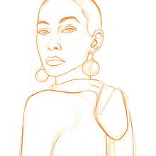 My project for course: Digital Portraits in Procreate with Graphical Elements. Un progetto di Illustrazione digitale, Disegno di ritratti e Disegno anatomico di Daniel Reaney - 30.07.2024