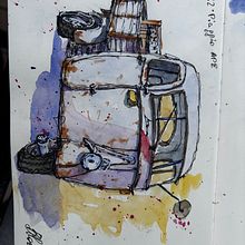My project for course: Expressive Architectural Sketching with Colored Markers. Sketching, Drawing, Architectural Illustration, Sketchbook & Ink Illustration project by bogdanrozhkov91 - 07.30.2024