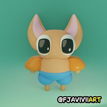Mi proyecto del curso: Creación de personajes kawaii en 3D con Blender. Traditional illustration, Character Design, Digital Illustration, 3D Modeling, and Manga project by Francisco Soto - 07.31.2024