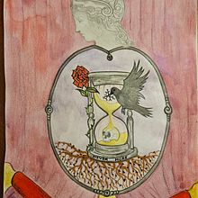 El Cuervo Edgar Allan Poe . Traditional illustration, Pencil Drawing, Drawing, Children's Illustration, Fine Arts, Painting, Watercolor Painting, and Narrative project by Sandrine Jankowski - 07.26.2024