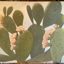Prickly Pear Cactus. Oil Painting, and Fine Arts project by Leslie Walsh - 07.31.2024