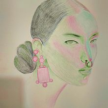 Mi proyecto del curso: Dibujo de retratos llamativos con lápices de colores. Drawing, Portrait Drawing, Sketchbook, and Colored Pencil Drawing project by Vielka Avalos - 08.01.2024