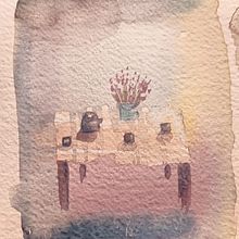 Mi proyecto del curso: Ilustración de paisajes de fantasía con acuarela y gouache. Fine Arts, Painting, Watercolor Painting, Naturalistic Illustration, and Gouache Painting project by chriskoch - 08.02.2024
