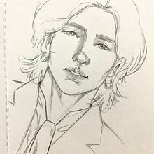 My project for course: Portrait Sketchbooking: Explore the Human Face. Projekt z dziedziny Sketching,  R, sunek, Portret,  R, sunek art, st, czn i Sketchbook użytkownika Aya Abdelhamid - 02.08.2024