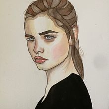 My project for course: Watercolor Portrait from a Photo with a twist. Traditional illustration, Watercolor Painting, and Portrait Drawing project by peironnencheg - 08.03.2024