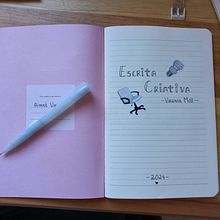 Meu projeto do curso: Caderno de escrita para criativos. Creativit, Sketchbook, Creative Writing, Management, and Productivit project by Aimée Vieira dos Santos - 08.03.2024
