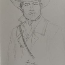 Dibujo a lápiz Arthur Morgan RDR2. Traditional illustration, Realistic Drawing, Pencil Drawing, Artistic Drawing, and Portrait Drawing project by Yumiko - 08.03.2024