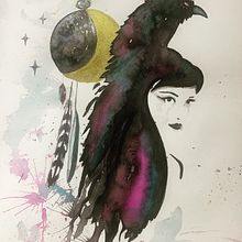 Ravens last quarter. Watercolor Painting project by Somer Selway - 08.03.2024