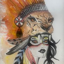 Study of women in headdresses. Watercolor Painting project by Somer Selway - 08.04.2024
