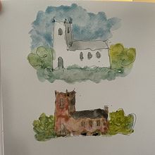 Urban sketching . Traditional illustration, and Sketching project by SARA (Tsukumo) - 08.04.2024