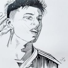 Mi proyecto del curso: Introducción al retrato con tinta china y plumilla. Traditional illustration, Fine Arts, Pencil Drawing, Portrait Drawing & Ink Illustration project by Nicolas Stockar Rodriguez - 08.04.2024