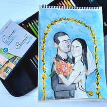 My project for course: Playful Illustration with Watercolor & Colored Pencils. Painting, Watercolor Painting, Portrait Drawing, and Colored Pencil Drawing project by lizi_tr - 08.03.2024