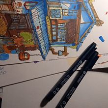 Mi proyecto del curso: Dibujo arquitectónico expresivo con marcadores de colores. Sketching, Drawing, Architectural Illustration, Sketchbook & Ink Illustration project by German Reyna - 08.05.2024