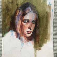 My project for course: Artistic Portrait with Watercolors. Fine Arts, Painting, Watercolor Painting, and Portrait Drawing project by Natalia Velasco - 02.19.2024