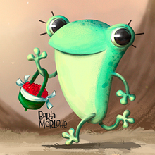 Mi proyecto del curso: Rana . Traditional illustration, Character Design, Drawing, and Digital Illustration project by Berta Merlotte - 08.05.2024