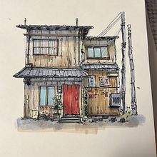 My project for course: Expressive Architectural Sketching with Colored Markers. Projekt z dziedziny Sketching,  R, sunek,  R, sunek architektoniczn, Sketchbook,  R i sunek atramentem użytkownika ozelgulnihal - 30.07.2024