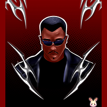 Ilutração 2D - Blade, Daywalker . Un progetto di Pittura, Fumetto, Illustrazione digitale, Disegno digitale e Pittura digitale di Clara Zagalia - 04.08.2024