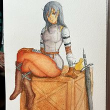 Mi proyecto del curso: Ilustración manga en acuarela. Traditional illustration, Drawing, Watercolor Painting, and Manga project by Juan D Gómez Blandón - 08.04.2024