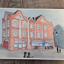 buildings. Traditional illustration, Painting, and Watercolor Painting project by Damien - 08.06.2024