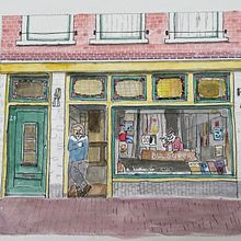 Mijn project van de cursus: Stadsbeeld in aquarel: breng je stad in beeld. Een project van Schilderij,  Tekening, Aquarelschilderen y  Architecturale illustratie van Cora Bijsterveld - 06.08.2024