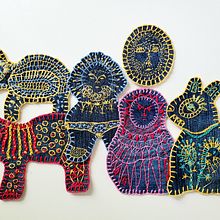 Cut.and.Tear - Embroidery: Clothing Repair (Patch-Creatures). Embroider, Sewing, DIY, Upc, cling, and Textile Design project by katysek16 - 08.07.2024
