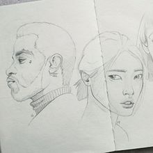 My project for course: Portrait Sketchbooking: Explore the Human Face. Sketching, Drawing, Portrait Drawing, Artistic Drawing, and Sketchbook project by Sara Fernández - 08.07.2024