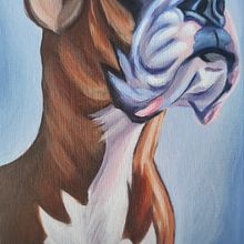 Mi proyecto del curso:  Milie, boxer. Acr, and lic Painting project by Klatovarada Klatovarada - 08.08.2024