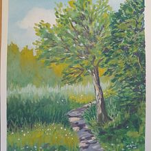 My project for course: Landscape Painting with Gouache for Beginners. Fine Arts, Painting, Naturalistic Illustration, and Gouache Painting project by Giselle La Veau - 08.08.2024